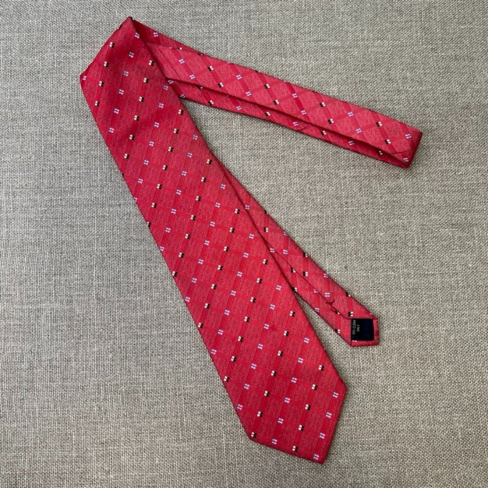 Venetto Tie Men Woven Check 59x4 Work Party Formal Dinner Multi Classic Core Ex